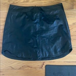 Black leather skirt
